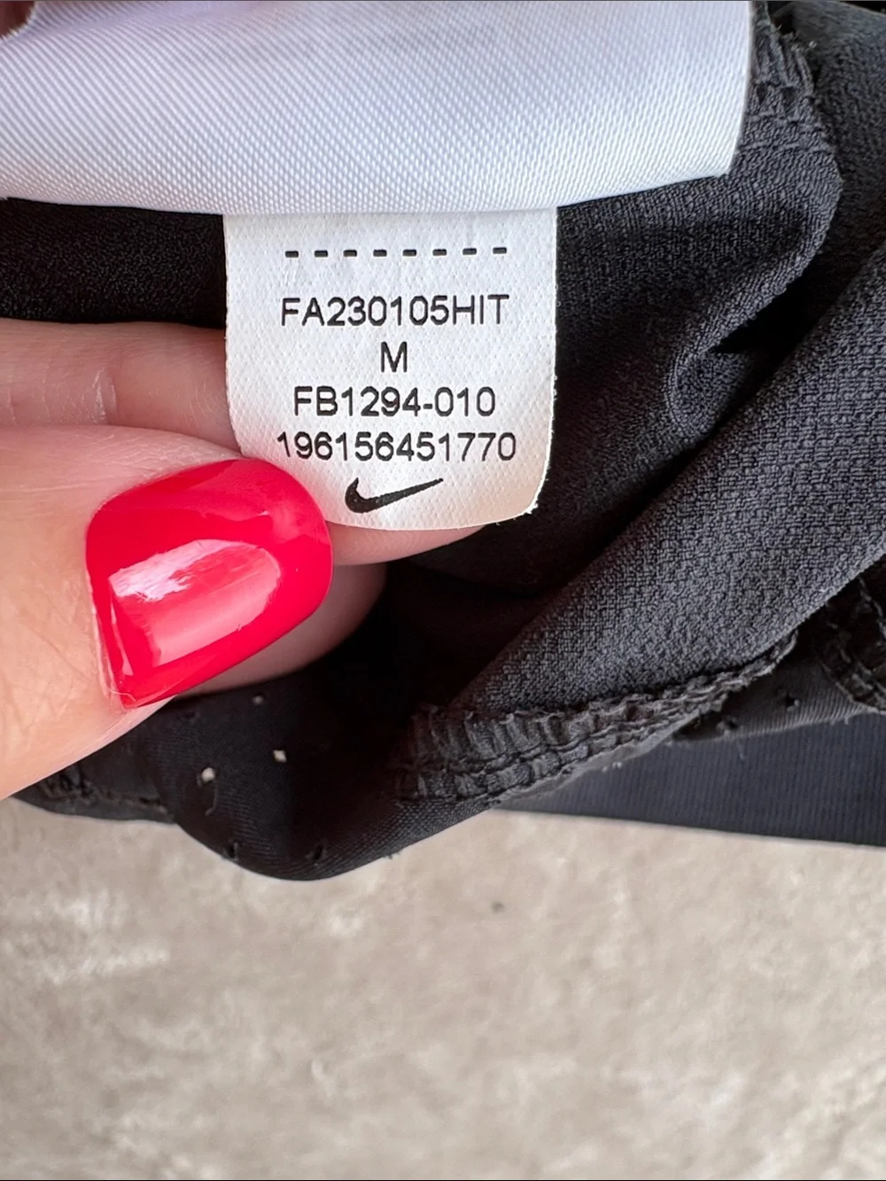 Nike Black Athletic Running Shorts with White Swoosh
